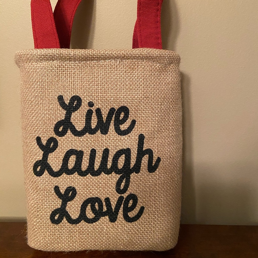 Burlap tote (double slots)